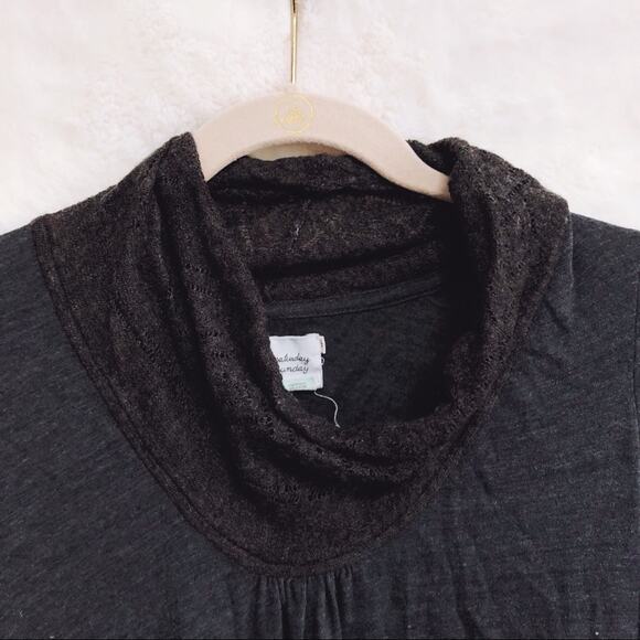 Saturday Sunday Dark Gray Long Turtleneck Top - Picture 4 of 7